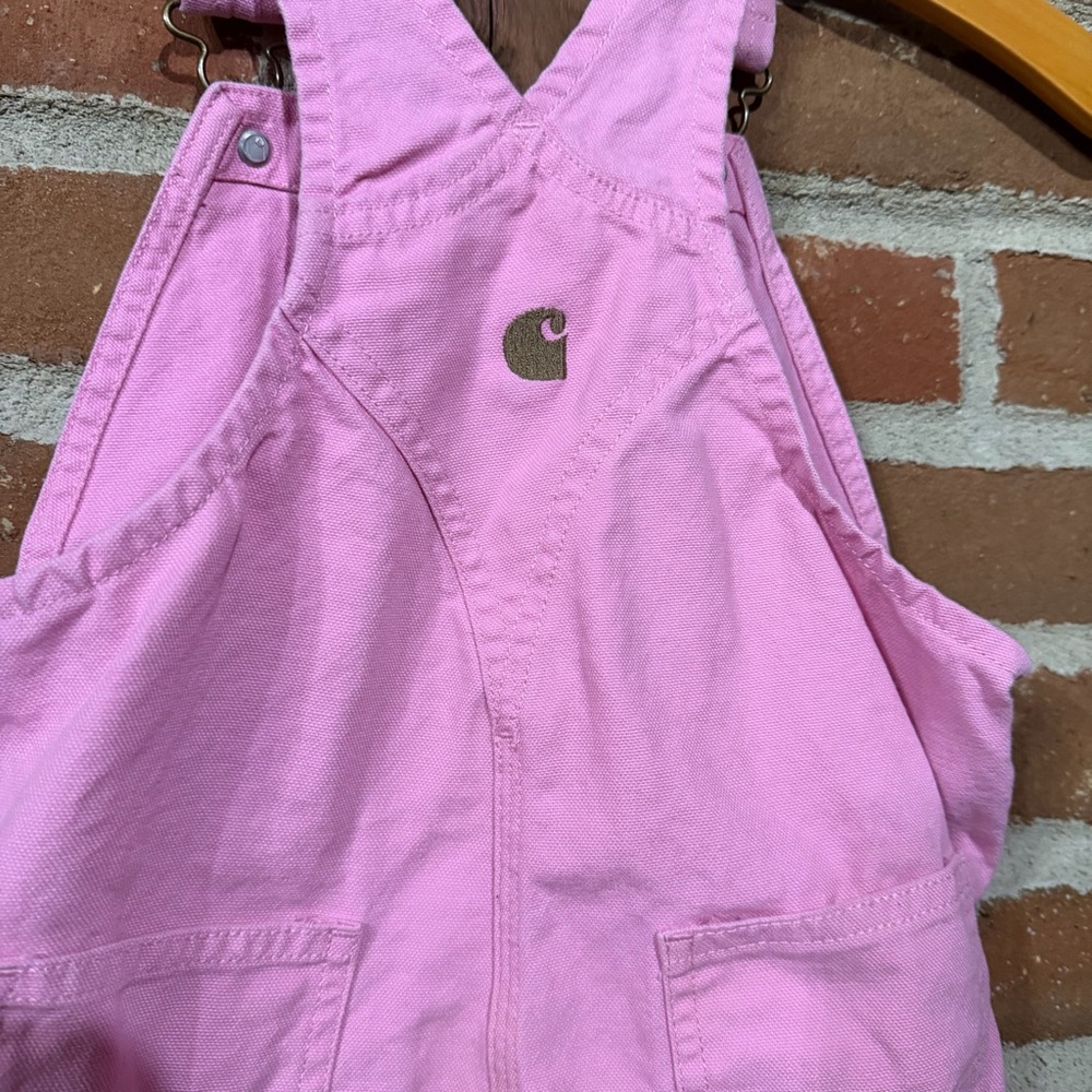 Carhartt Kids Pink Cotton Overalls with Front Pocket - Picture 12 of 12